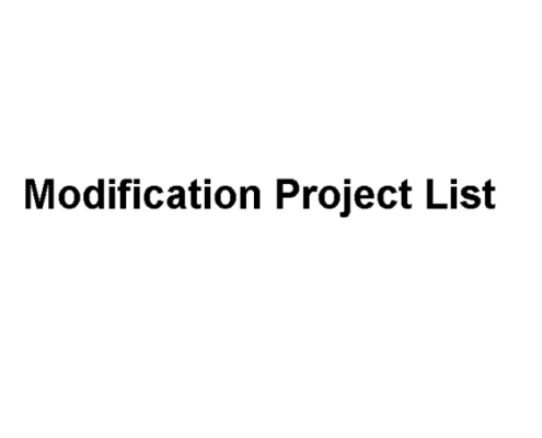 Modification project list