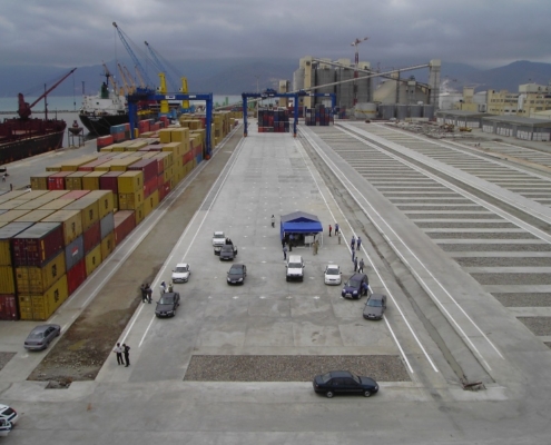 Infrastructure - container yard ground reinforcement