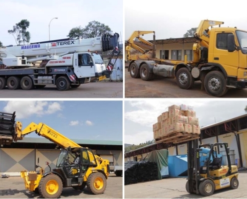 Equipment rental - reach stackers, side loaders, forklifts, mobile cranes